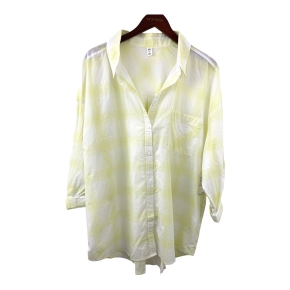 𝅺nwt BP Summer Plaid Short white windowpane 1X - Picture 2 of 7